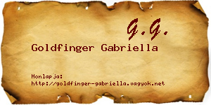 Goldfinger Gabriella névjegykártya